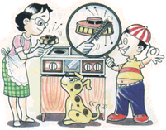 가스렌지사용에대한 요령이미지 - 가스렌지를 솔로 청소.